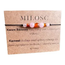 bransoletka-na-sznurku-karneol-kwarc-rozowy