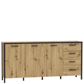 komoda-do-salonu-i-sypialni-kirikus-kusk243-c934-dab-artisan-i-czarny-mat
