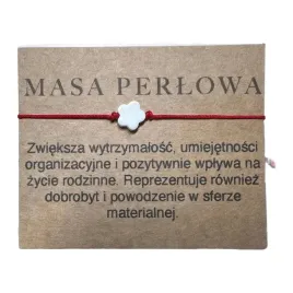 bransoletka-sznurek-czerwony-kwiat-masa-perlowa