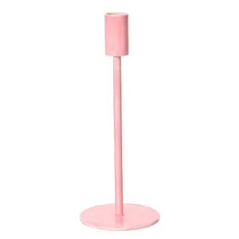 swiecznik-aluminiowy-rozowy-lososiowy-wysoki-prosty-dekoracyjny-23cm