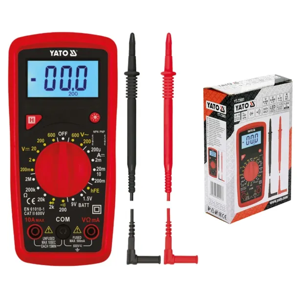 miernik-uniwersalny-yato-yt-73081-cyfrowy-multimetr-woltomierz-600v-10a-pomiar-napiecie-przemienne-ac-napiecie-stale-dc-parametry-diody-prad-staly-dc-rezystancja-wzmocnienie-tranzystora