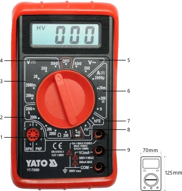 miernik-uniwersalny-yato-yt-73080-cyfrowy-multimetr-woltomierz-500v-5a-stan-nowy-typ-reczny