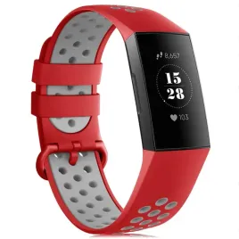 pasek-do-zegarka-fitbit-charge-3-4-czerwono-szary-silikon-wodoodporny
