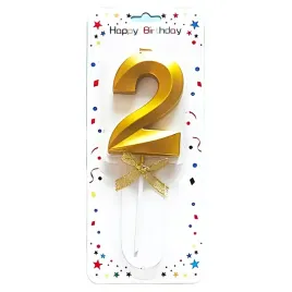 zlota-swieczka-2-numer-cyfra-elegancka-urodziny-wesele-zlote-swieczki-tort