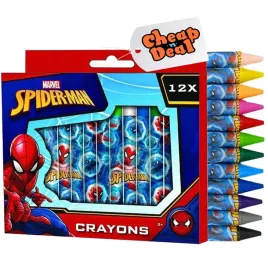 cheapanddeal-kredki-swiecowe-woskowe-12-kolorow-spider-man