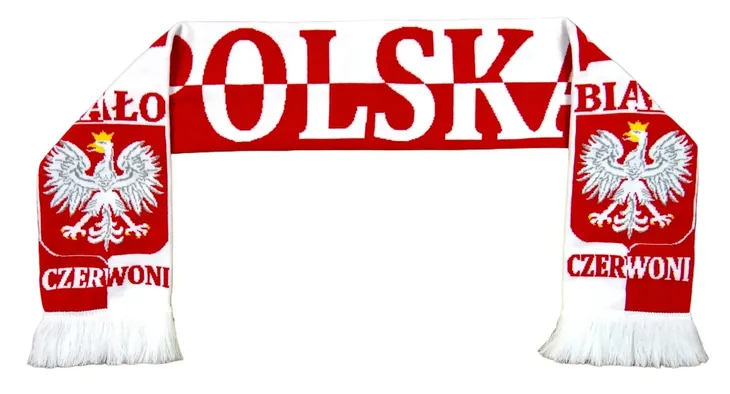 Szalik POLSKA dziany dwustronny wzór E5