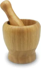 Zdjęcie produktu Moździerz Kuchenny Bambusowy Suribachi Z Tłuczkiem 10 cm