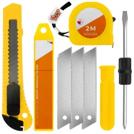 cheapanddeal-zestaw-narzedziowy-miarka-srubokret-nozyk-noz-tapeciak-ostrze