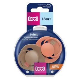 lovi-prime-smoczek-silikonowy-dynamiczny-18m-2-szt-granola-orange