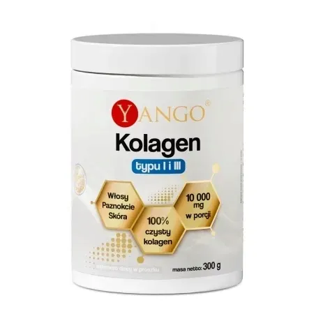 Yango - Kolagen Rybi typu I i III - 300g - ze skór tilapii złotej - czysty