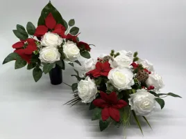 stroik-komplet-boze-narodzenie-na-grob-roze-na-cmentarz-kwiaty-sztuczne
