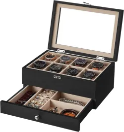 szkatulka-na-bizuterie-zegarki-etui-drewniany-czarny-organizer-szuflada-x8