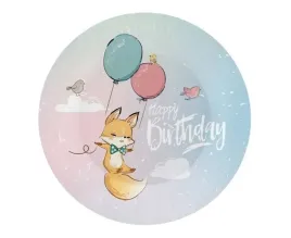 talerzyki-papierowe-happy-birthday-lisek-18-cm-6-szt-urodziny