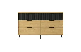 komoda-baltic-137-cm-dab-czarny-ryfel-stelaz