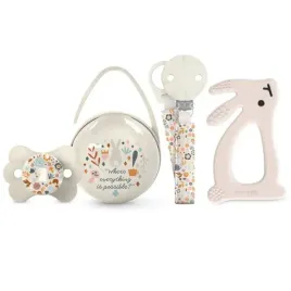 suavinex-zestaw-podarunkowy-na-narodziny-wonderland-bezowy-smoczek-gryzak
