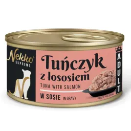mokra-karma-dla-kota-nekko-supreme-adult-tunczyk-losos-w-sosie-80g