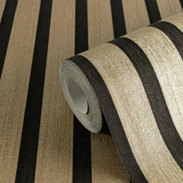 tapeta-winylowa-na-flizelinie-lamele-lamelki-efekt-3d-zlota-czarna-brokat
