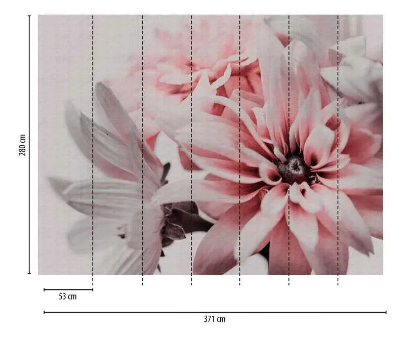 tapeta-panel-scienny-duze-rozowe-kwiaty