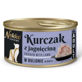 mokra-karma-dla-kota-nekko-supreme-adult-kurczak-jagniecina-w-bulionie-80g