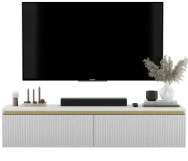 szafka-rtv-wiszaca-glamour-komoda-bialy-mat-zloty-ryflowane-fronty-140-cm