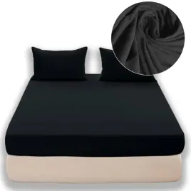 przescieradlo-z-gumka-140x200cm-cotton-world-jersey-czarny-miekkie-gk08