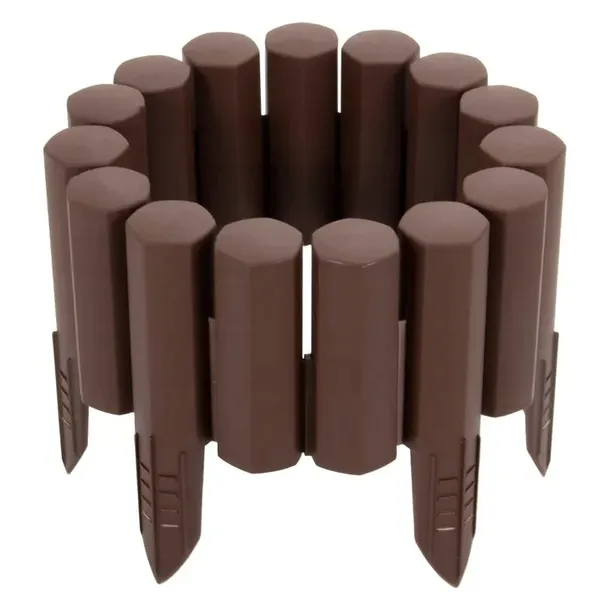 palisada-ogrodowa-paliki-braz-162-m-border-plotek-stan-nowy-kolor-brazowy