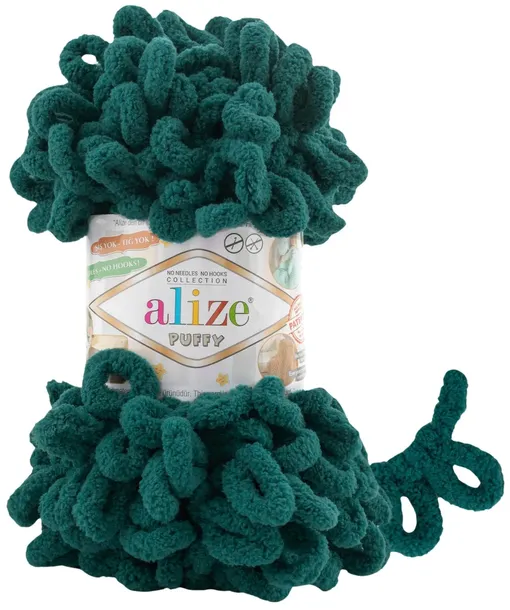 Włóczka Alize Puffy - 426 CIEMNY MORSKI - 9m/100g 100% Mikropoliester