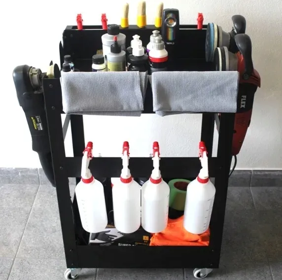 poka-wozek-detailingowy-2-polki-basic-marka-poka-premium-kolor-czarny