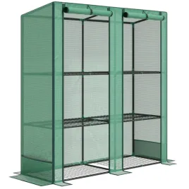 mini-szklarnia-3-polki-pokrywa-plastikowa-uv-odporna-przenosna-144x48x152