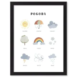 pogoda-plakat-edukacyjny-do-nauki-w-ramce-dla-dzieci-40x30-cm