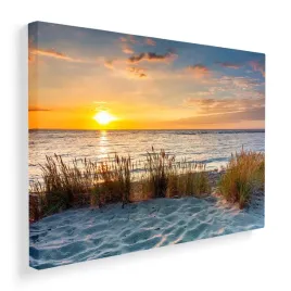 obraz-na-plotnie-plaza-morze-slonca-zachod-na-sciane-premium-100x70-cm