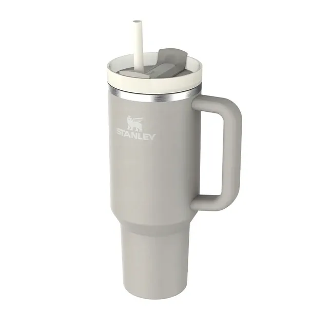 Kubek Ze Słomką Trzyma Zimno Szary Stanley Cup Quencher H2.O 1.18L Ash