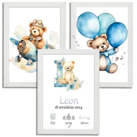 zestaw-obrazow-metryczka-dla-chlopca-prezent-na-urodziny-chrzest-40x30-cm