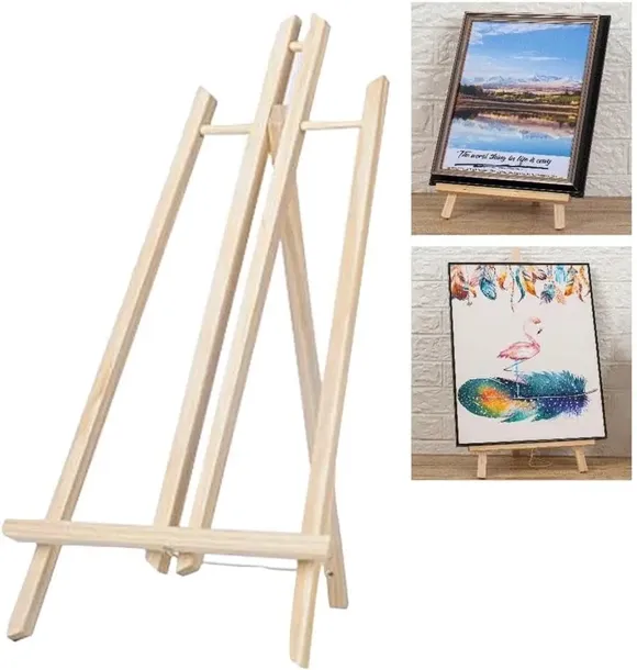Mała Sztaluga Drewniana Malarska Stołowa dla Dzieci Sztalugi 50cm