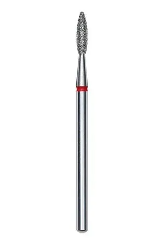STALEKS Frez Diamentowy Płomyk/Łezka CZERWONY EXPERT średnica 2,1/8mm