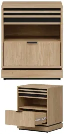 szafka-nocna-z-szuflada-stolik-z-lamelami-dab-cremona-czarny-ferro-fe19