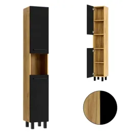 szafka-lazienkowa-stojaca-30-cm-slupek-regal-polki-dab-craft-czarna-czarna