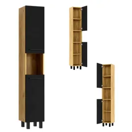 szafka-lazienkowa-stojaca-60-cm-slupek-regal-polki-dab-craft-czarna-czarna