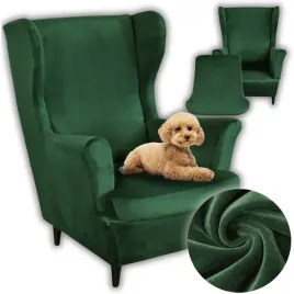 pokrowiec-na-fotel-uszak-elastyczny-welur-butelkowa-zielen-siedzisko-velvet