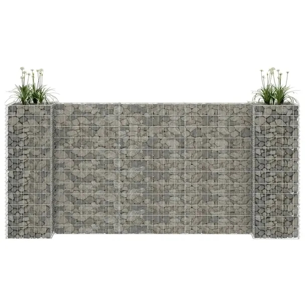 DONICA GABIONOWA PODWYŻSZONA STAL KOSZ GABIONOWY NA OGRÓD 260x40x120 cm