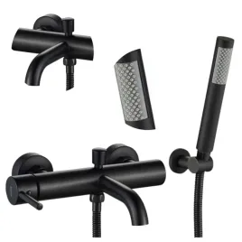 bateria-wannowa-czarny-mat-jednouchwytowa-lungo-scienna-black-rea