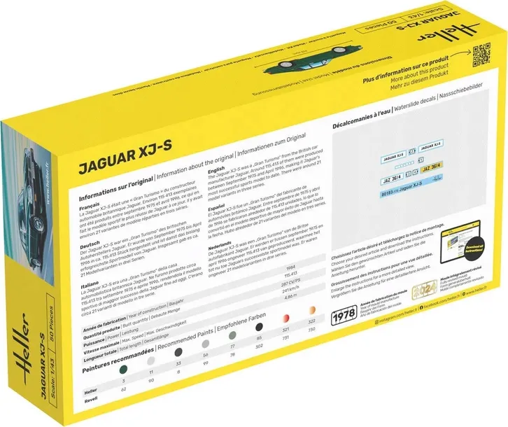 heller-80183-jaguar-xjs-1-43-stan-opakowania-oryginalne