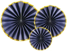 rozety-dekoracyjne-granatowe-gladkie-zlote-brzegi-dekoracja-wiszaca-3szt