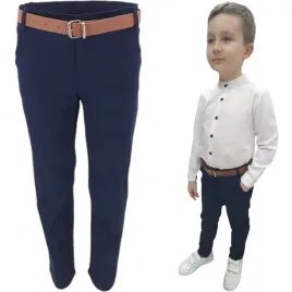 eleganckie-spodnie-chlopiece-granatowe-wizytowe-plus-pasek-128