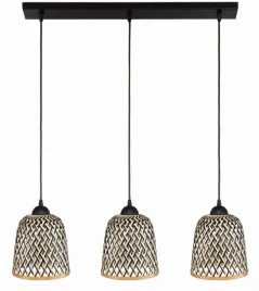 lampa-potrojna-listwa-czarna-klosz-boho-bambusowy-phu15e