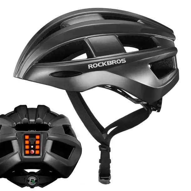 Kask rowerowy 55-60cm ROCKBROS wbudowane tylne światło 350mAh USB ZK-013TI