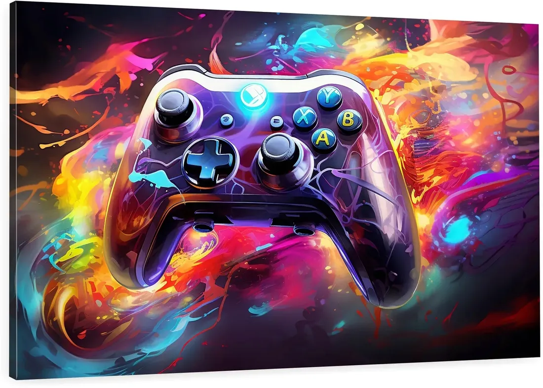 obraz-na-plotnie-scienny-mlodziezowy-gamming-pad-kolory-90x60-cm