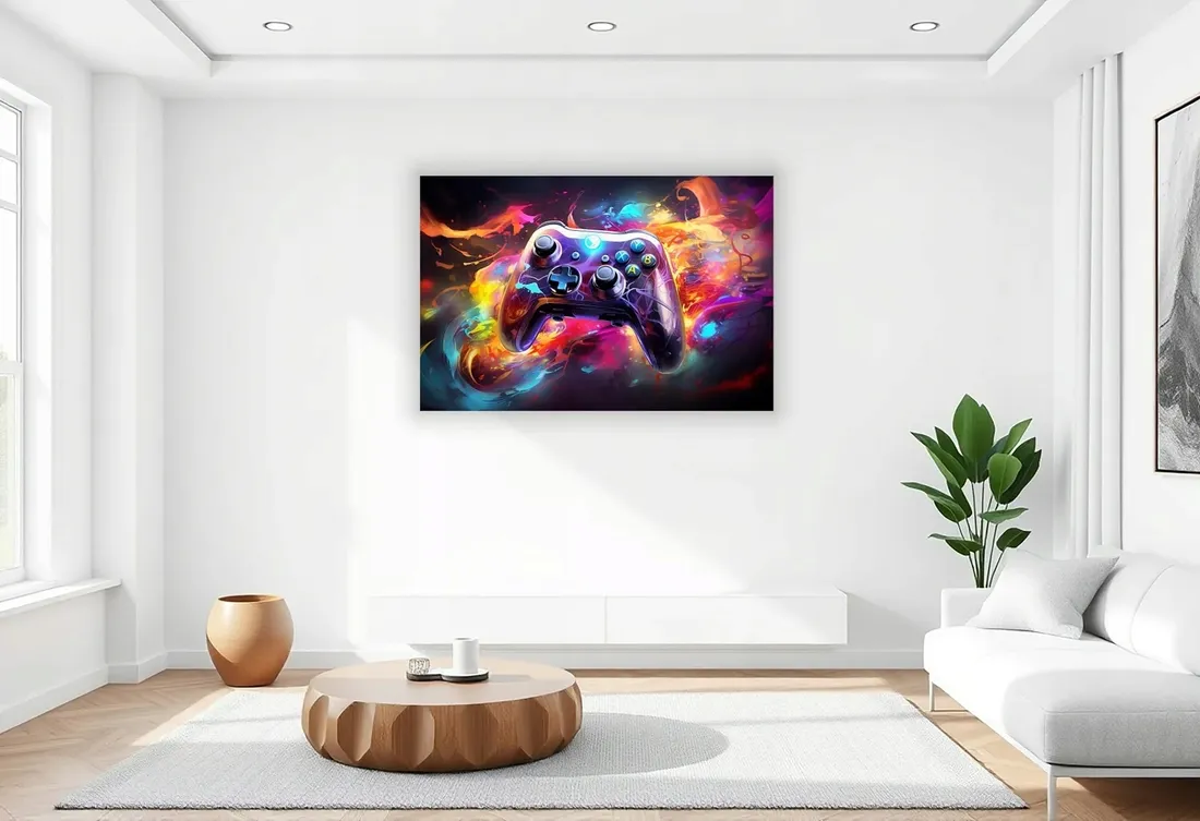 obraz-na-plotnie-scienny-mlodziezowy-gamming-pad-kolory-90x60-cm