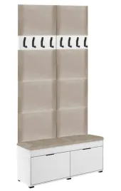 garderoba-przedpokoj-fala-3-p8-biala-szafka-na-buty-wieszaki-panel-bezowy