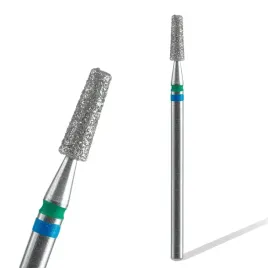 staleks-frez-diamentowy-duo-stozek-niebiesko-zielony-expert-srednica25-8mm